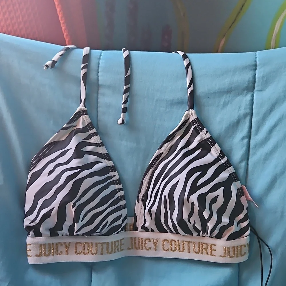 Juicy Couture Black and White Animal Print Bikini - Picture 2 of 7